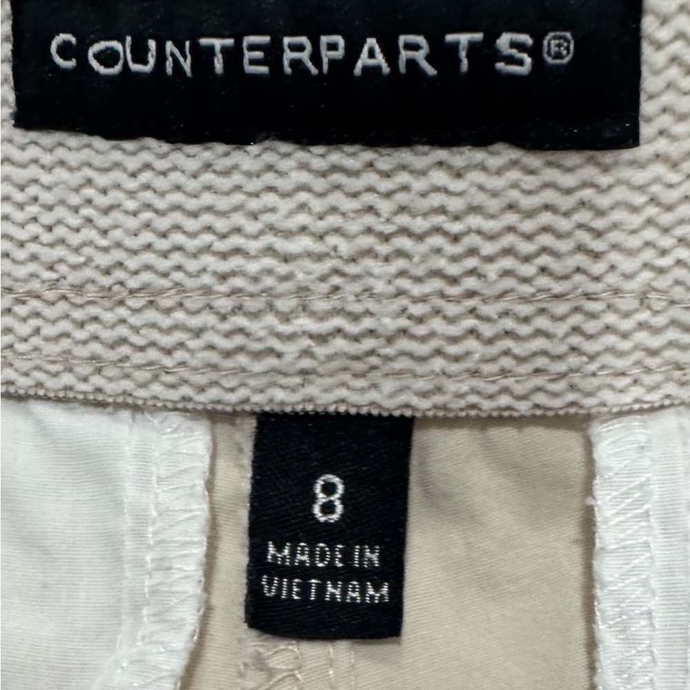 Counterparts Beige Cargo Capri Pants Stretch Cotton Utility Women’s 8 - Picture 5 of 7